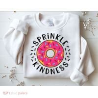 Donut Sprinkle Kindness Girl Women Doughnut Lover Sweatshirt thumb 2