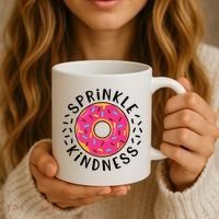 Donut Sprinkle Kindness Girl Women Doughnut Lover Coffee Mug thumb 3
