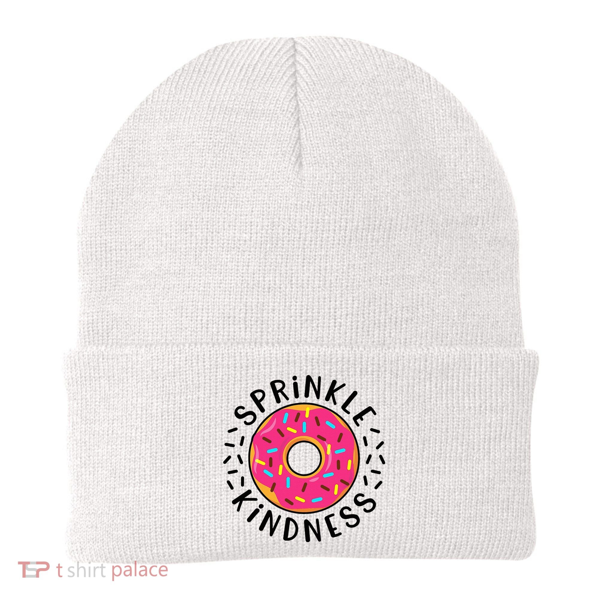 Donut Sprinkle Kindness Girl Women Doughnut Lover Beanie