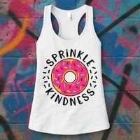 Donut Sprinkle Kindness Girl Women Doughnut Lover Women's Tank Top thumb 3