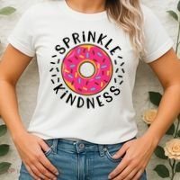 Donut Sprinkle Kindness Girl Women Doughnut Lover Women's T-Shirt thumb 2