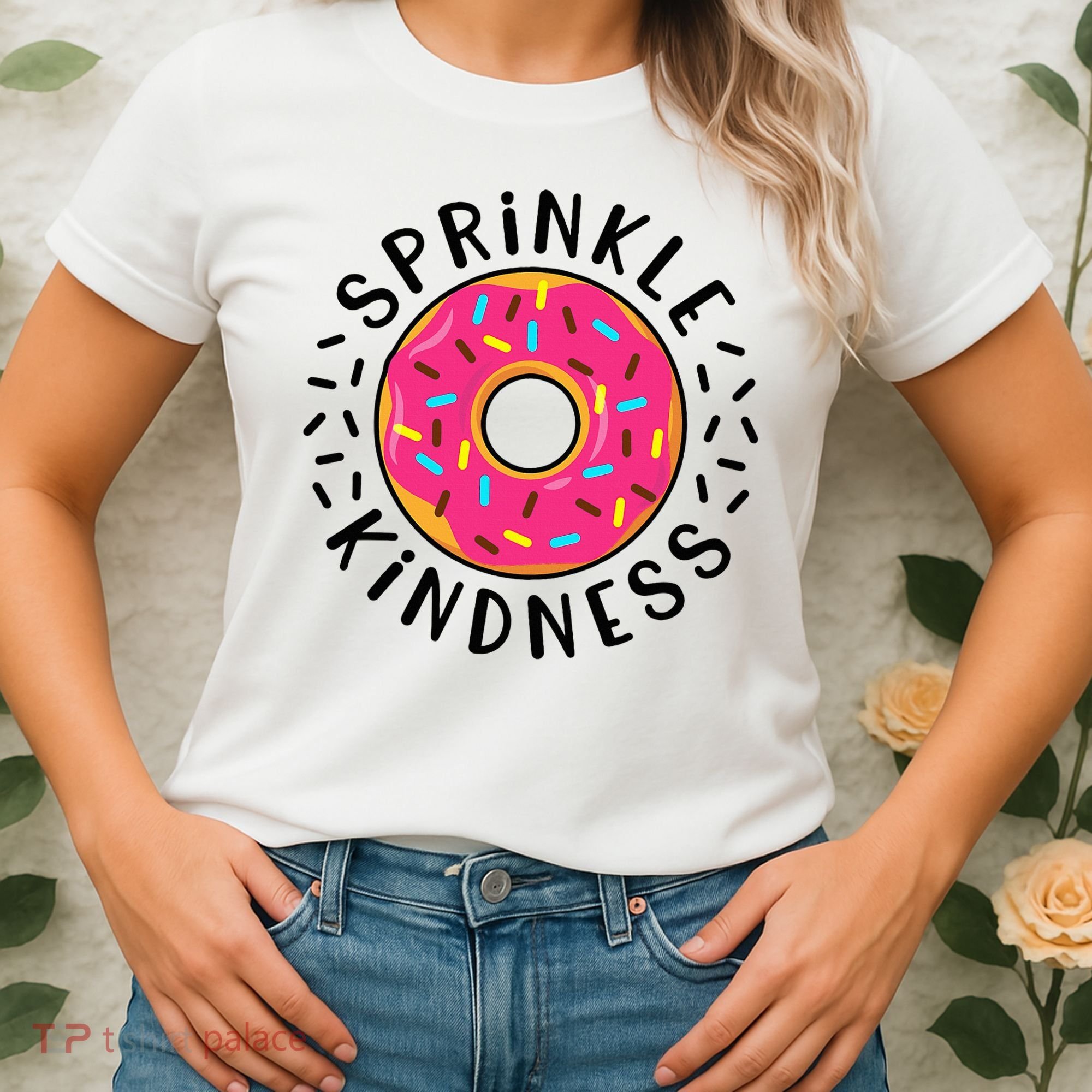 Donut Sprinkle Kindness Girl Women Doughnut Lover Women's T-Shirt