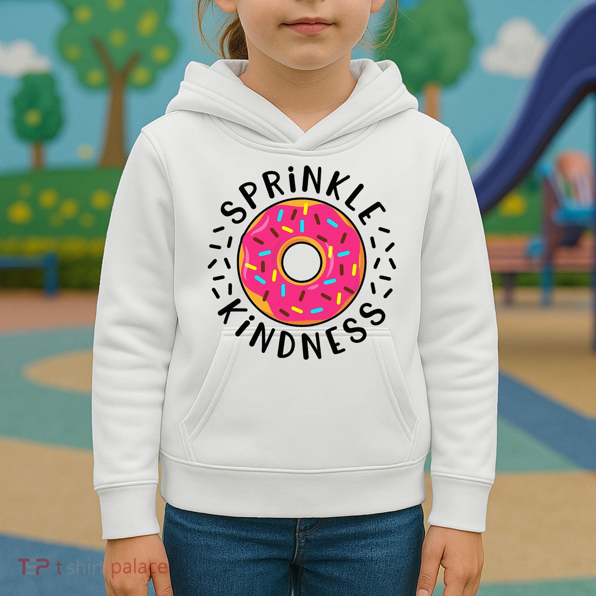 Donut Sprinkle Kindness Girl Women Doughnut Lover Kids Hoodie