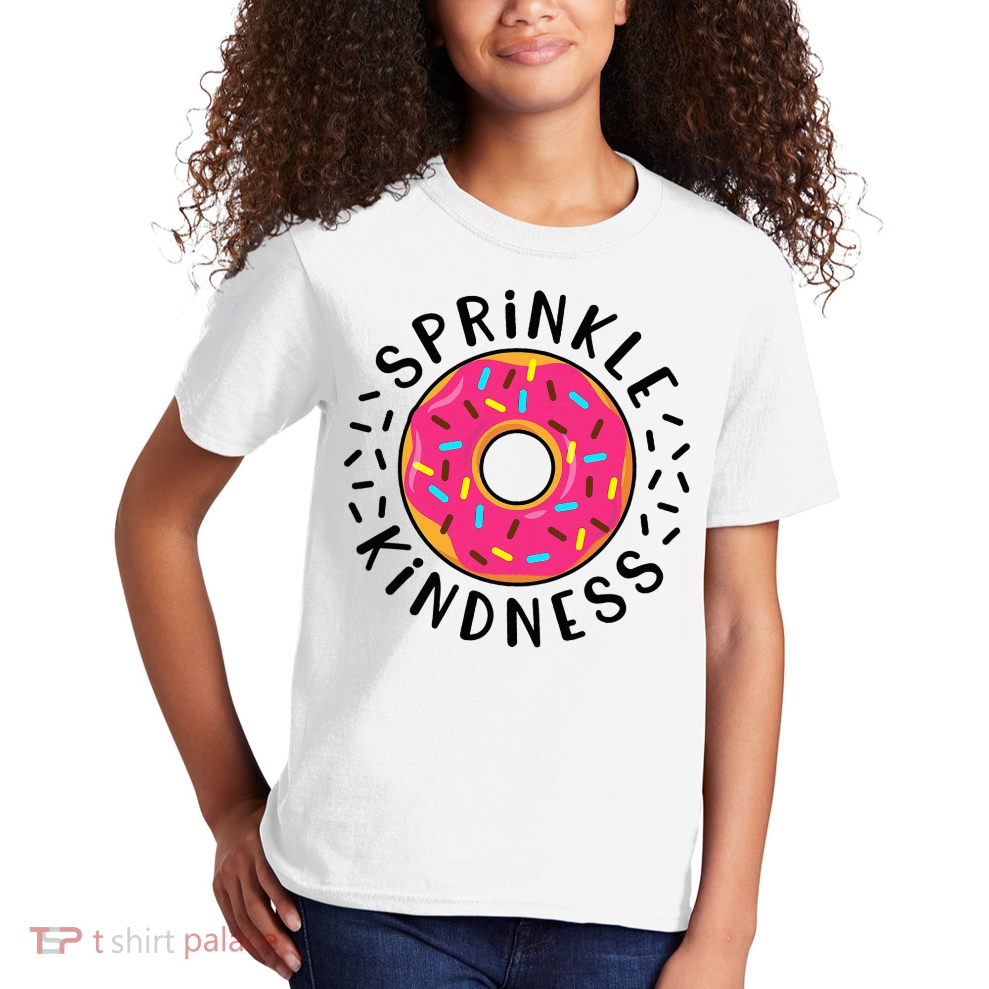 Donut Sprinkle Kindness Girl Women Doughnut Lover Kids T-Shirt