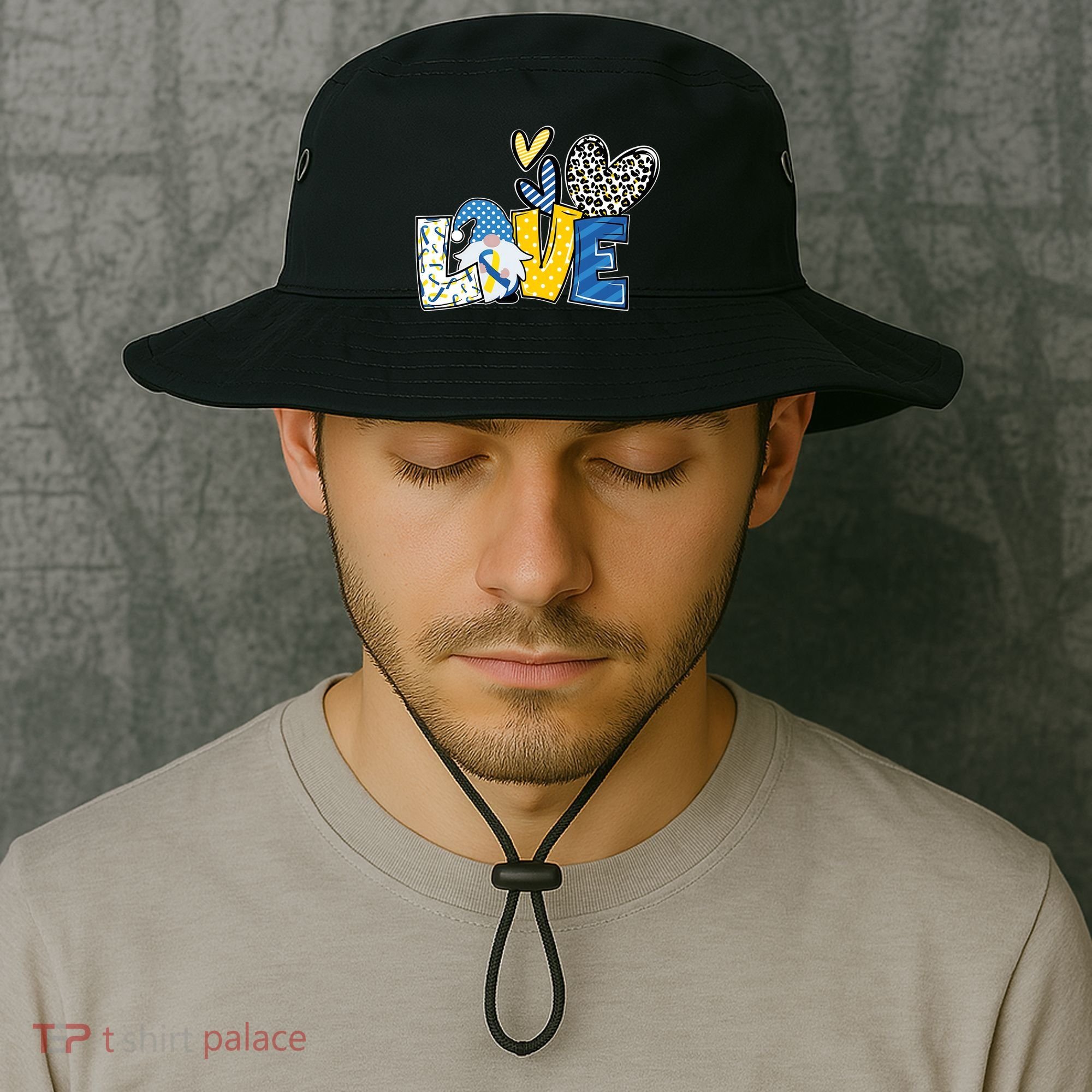 Down Syndrome Love Gnome Awareness Bucket Hat