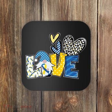Down Syndrome Love Gnome Awareness Coaster
