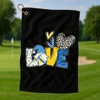 Down Syndrome Love Gnome Awareness Golf Towel thumb 1