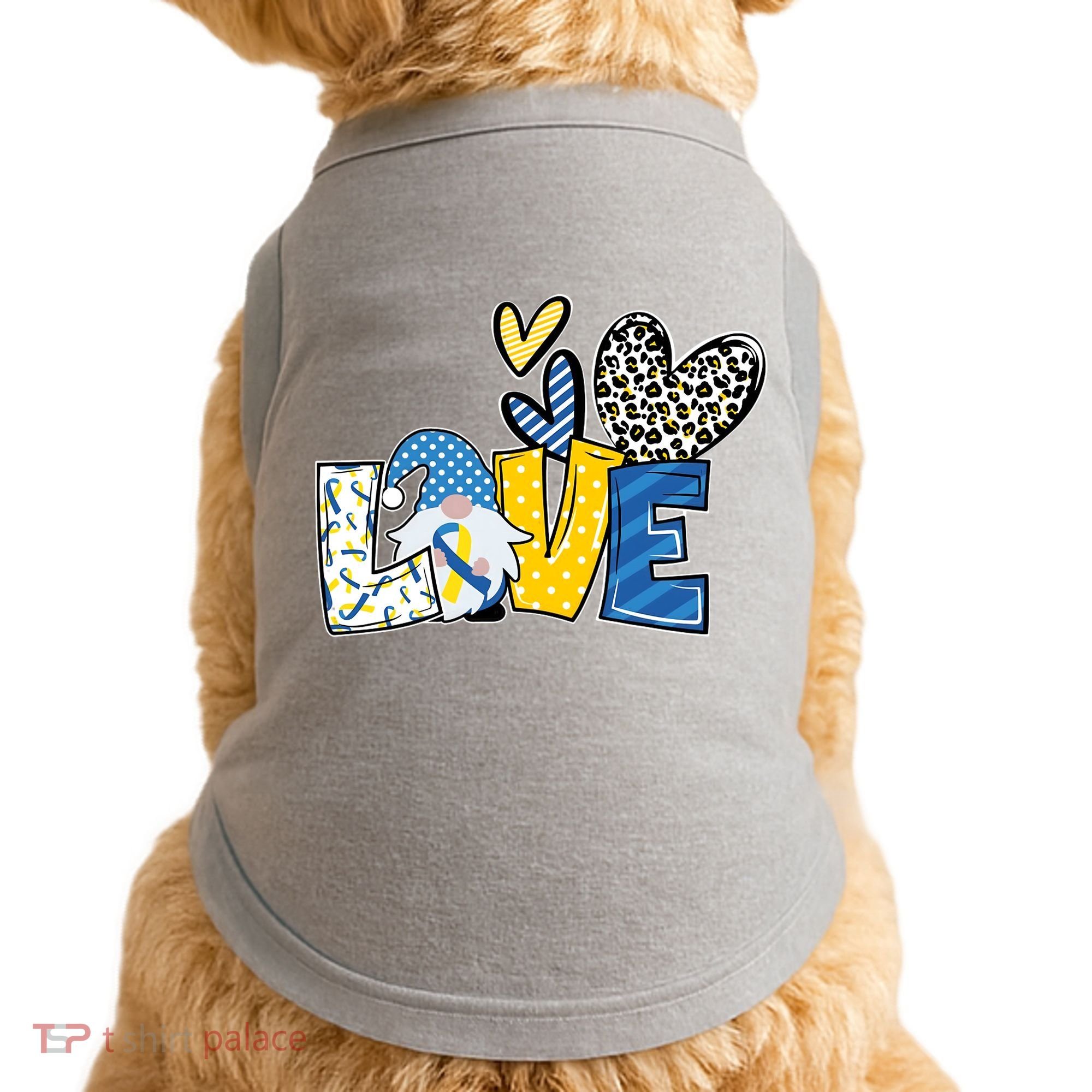 Down Syndrome Love Gnome Awareness Doggie Tank