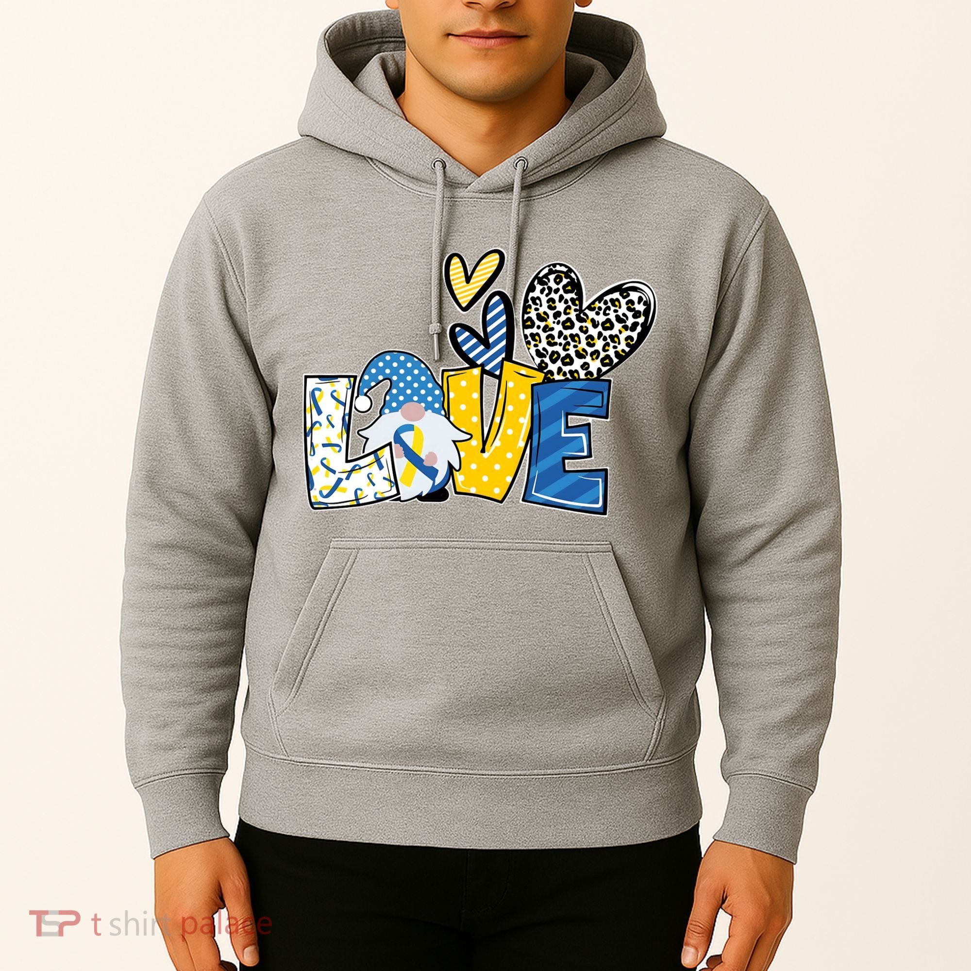 Down Syndrome Love Gnome Awareness Hoodie
