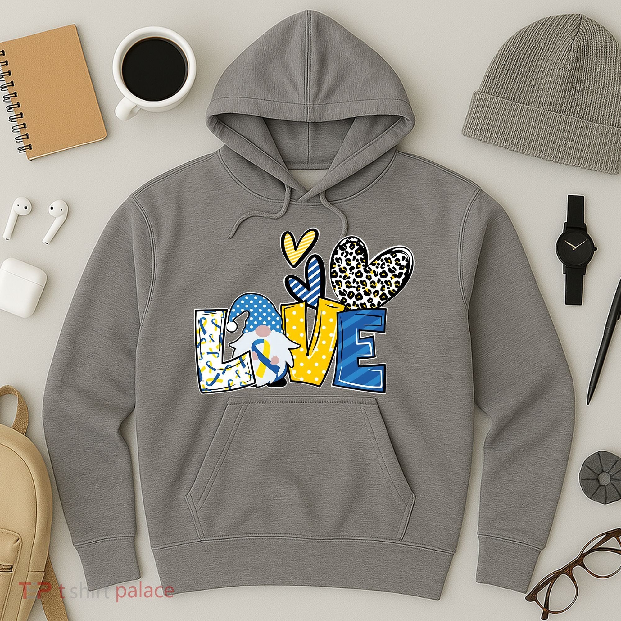 Down Syndrome Love Gnome Awareness Hoodie