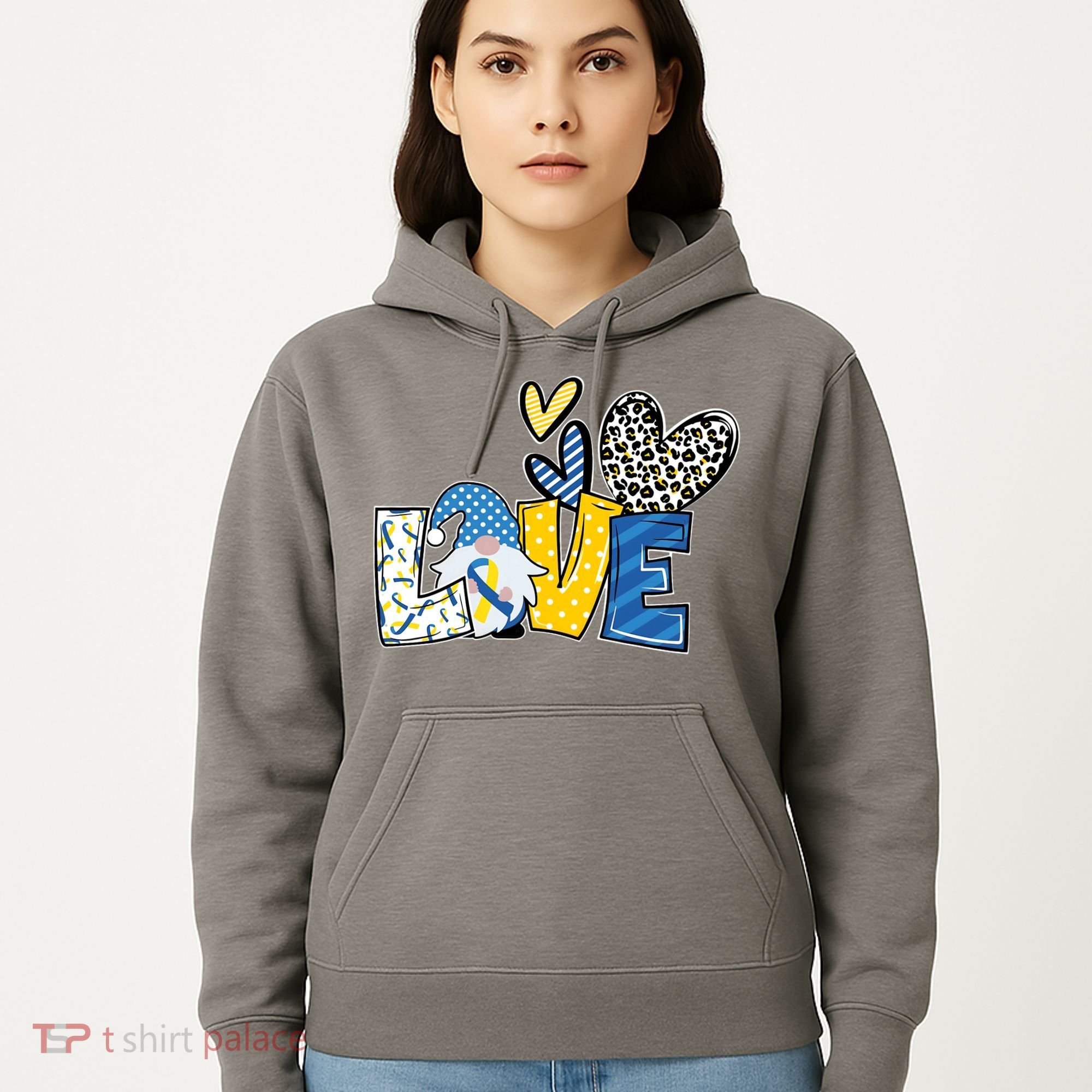 Down Syndrome Love Gnome Awareness Hoodie