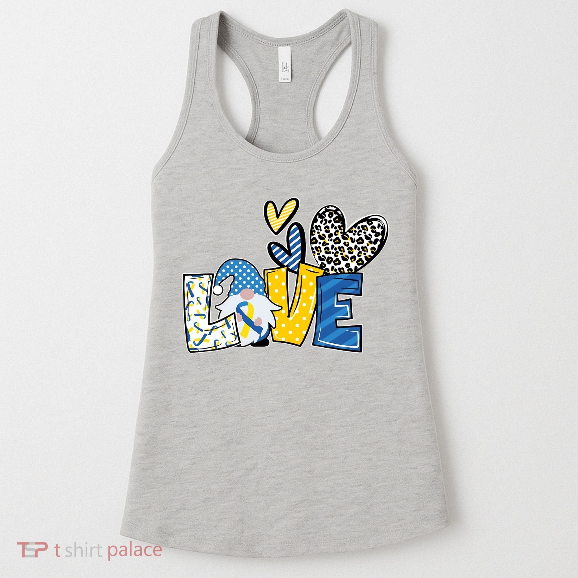 Down Syndrome Love Gnome Awareness Women's Tank Top