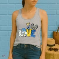 Down Syndrome Love Gnome Awareness Women's Tank Top thumb 2