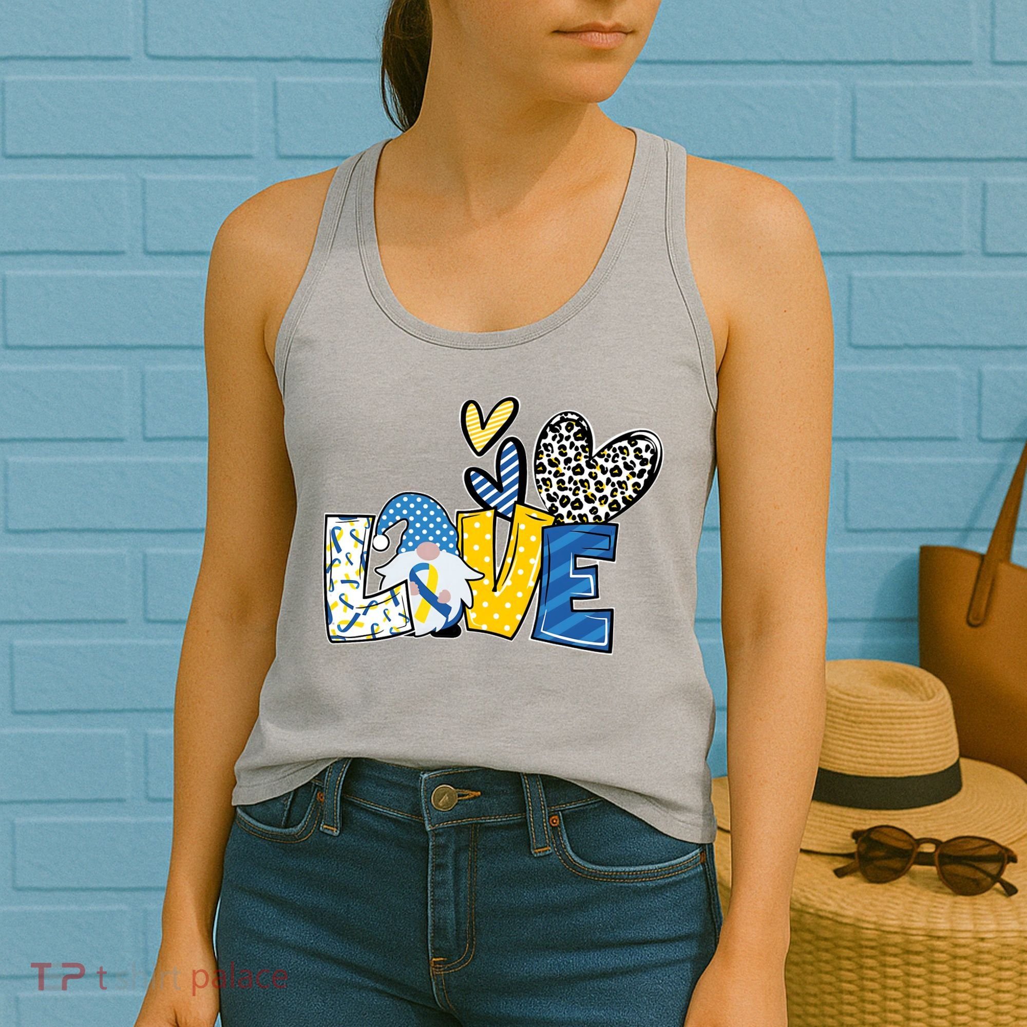 Down Syndrome Love Gnome Awareness Women's Tank Top
