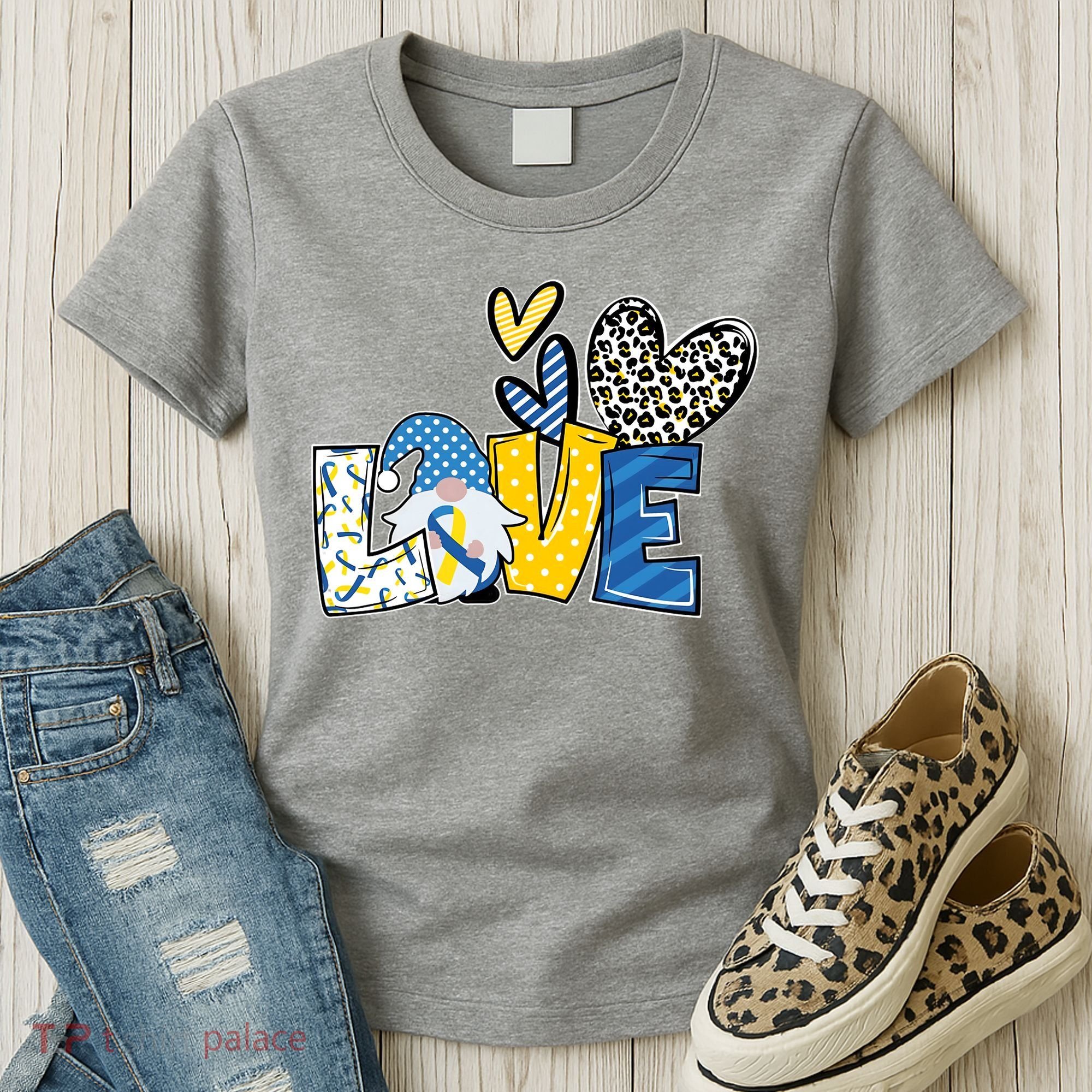 Down Syndrome Love Gnome Awareness Women's T-Shirt