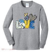 Down Syndrome Love Gnome Awareness Kids Long Sleeve Shirt thumb 0