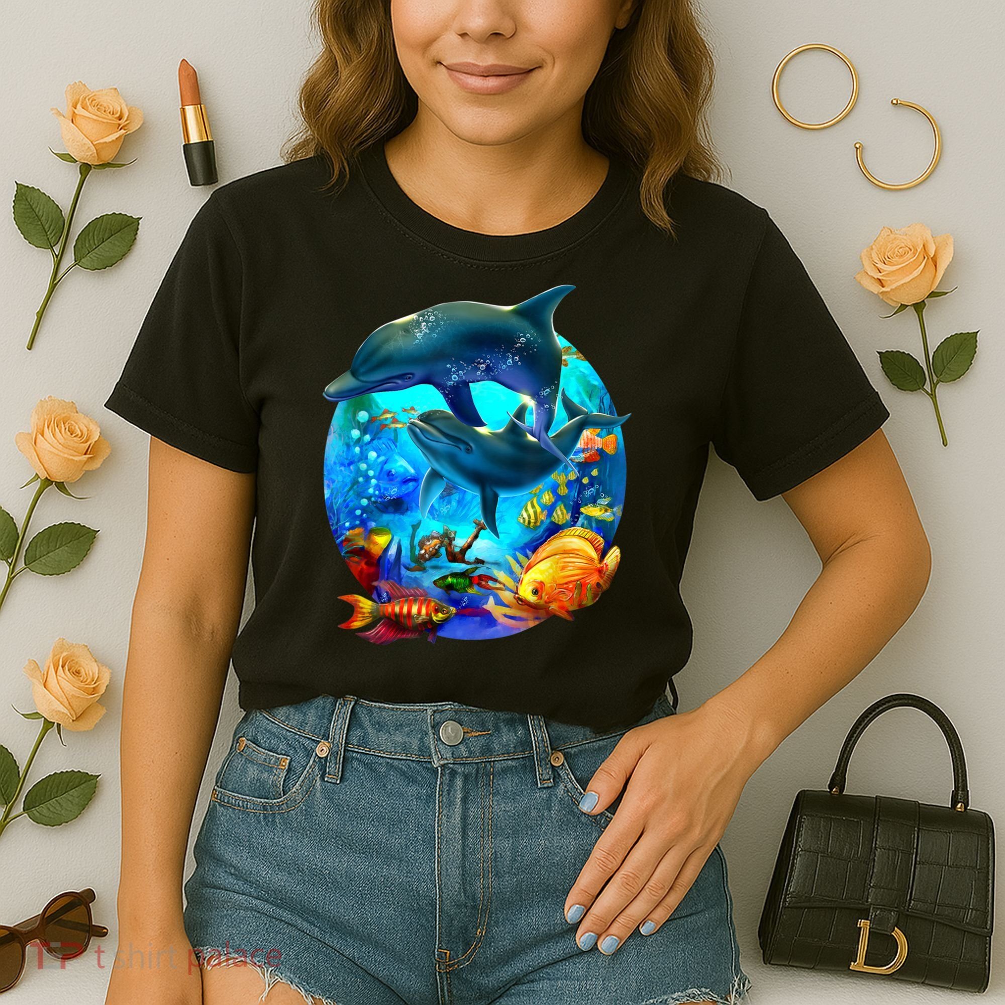 Dolphin Sea Life Save The Ocean Marine Biology Aquarium Comfort Colors Boxy T-Shirt