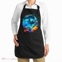Dolphin Sea Life Save The Ocean Marine Biology Aquarium Apron thumb 2