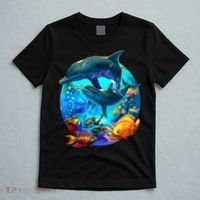 Dolphin Sea Life Save The Ocean Marine Biology Aquarium T-Shirt thumb 5