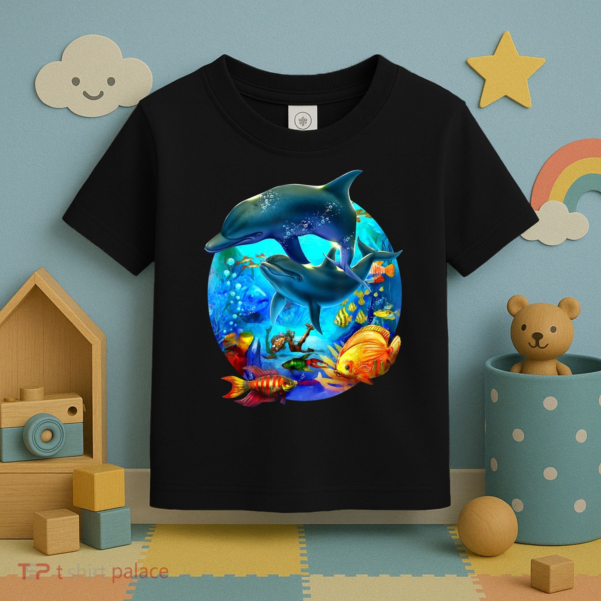 Dolphin Sea Life Save The Ocean Marine Biology Aquarium Toddler T-Shirt