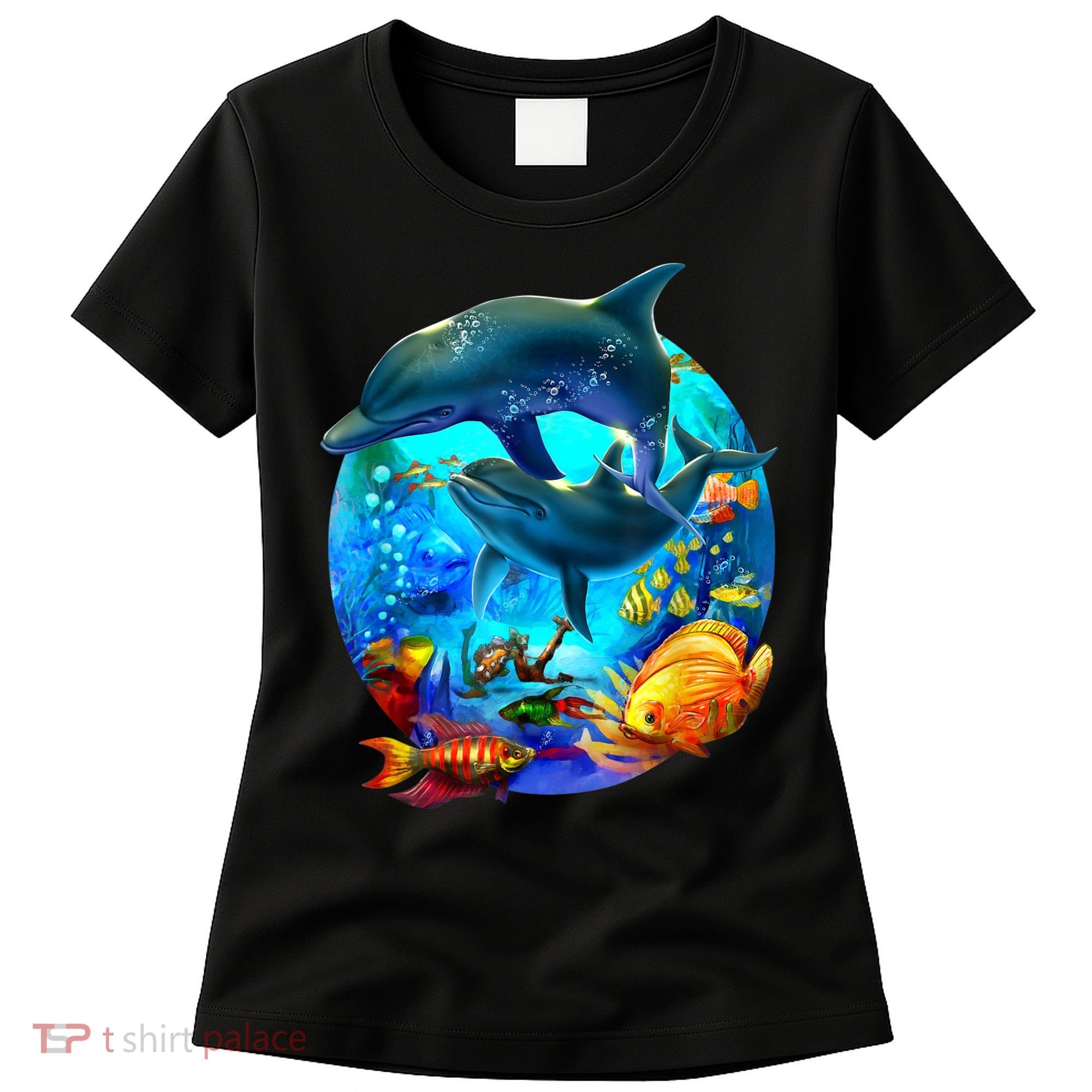 Dolphin Sea Life Save The Ocean Marine Biology Aquarium Women's T-Shirt
