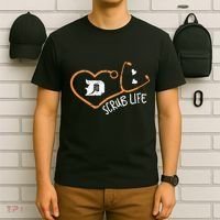 Detroit Scrub Life Michigan Nurse T-Shirt thumb 6