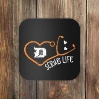 Detroit Scrub Life Michigan Nurse Coaster thumb 0