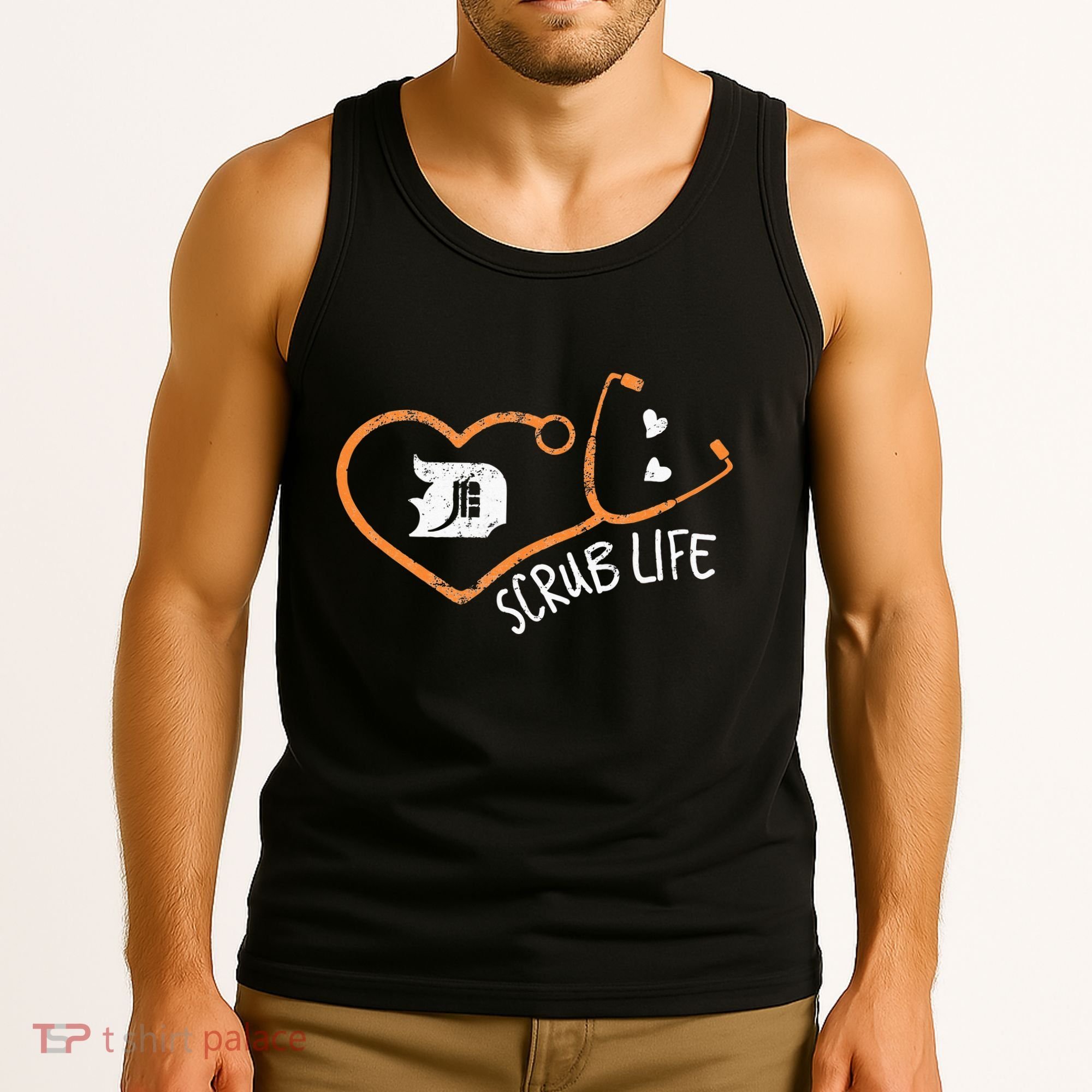 Detroit Scrub Life Michigan Nurse Tank Top