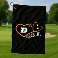 Detroit Scrub Life Michigan Nurse Golf Towel thumb 1