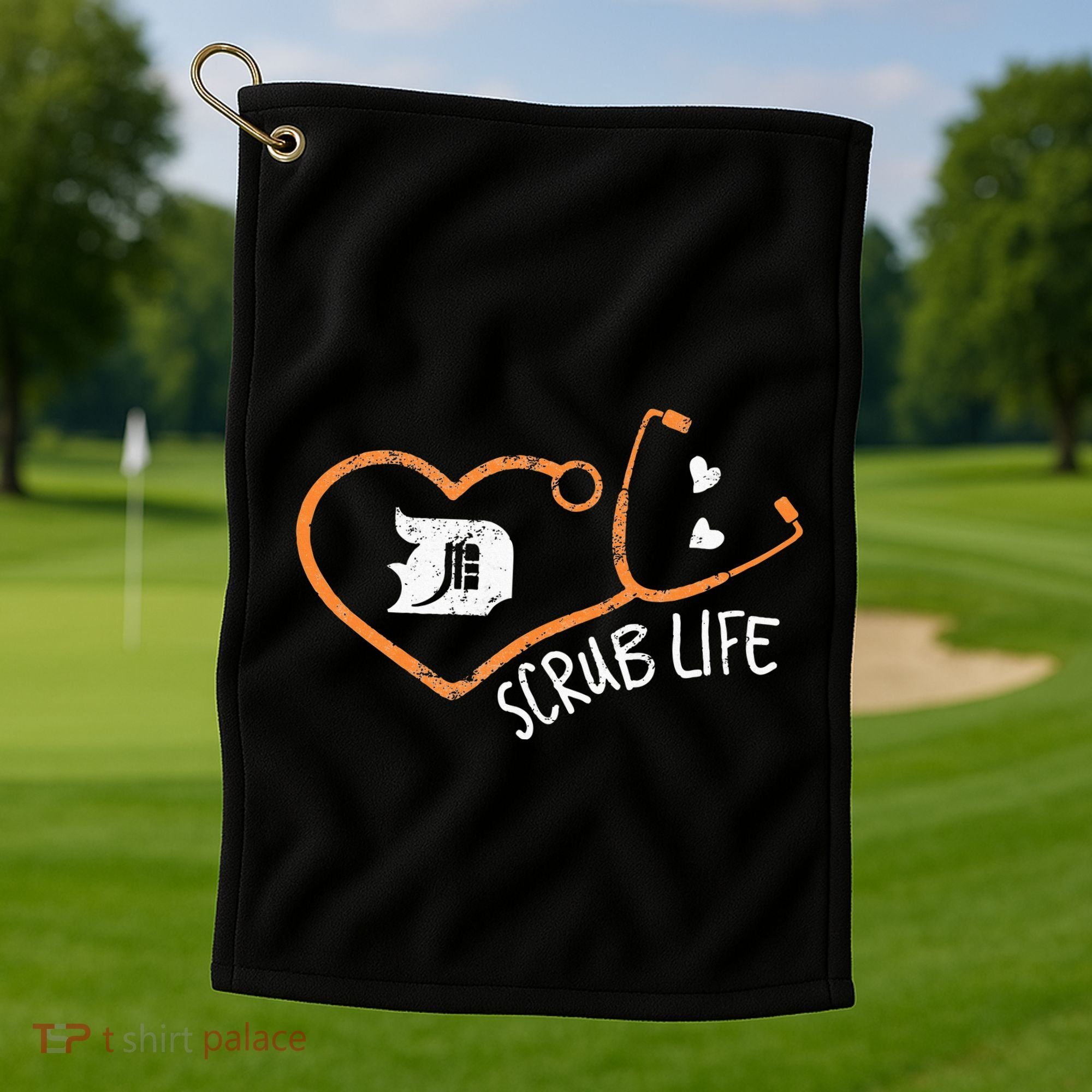 Detroit Scrub Life Michigan Nurse Golf Towel