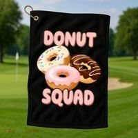 Donut Squad Lover Foodie Golf Towel thumb 1