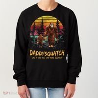 Daddy Squatch Like A Dad Way More Squatchy Retro Fathers Day Women's Sweatshirt thumb 0