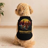 Daddy Squatch Like A Dad Way More Squatchy Retro Fathers Day Doggie Tank thumb 2