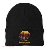 Daddy Squatch Like A Dad Way More Squatchy Retro Fathers Day Beanie thumb 0