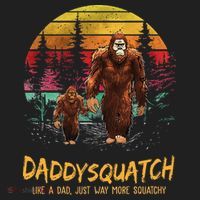 Daddy Squatch Like A Dad Way More Squatchy Retro Fathers Day Beanie thumb 2
