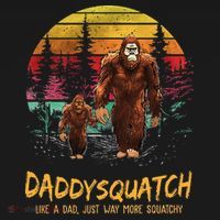 Daddy Squatch Like A Dad Way More Squatchy Retro Fathers Day Polo thumb 3
