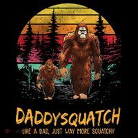 Daddy Squatch Like A Dad Way More Squatchy Retro Fathers Day Kids Hoodie thumb 5