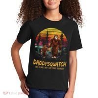 Daddy Squatch Like A Dad Way More Squatchy Retro Fathers Day Kids T-Shirt thumb 2