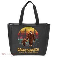 Daddy Squatch Like A Dad Way More Squatchy Retro Fathers Day Tote Bag thumb 0