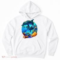 Dolphin Sea Life Save The Ocean Marine Biology Aquarium Hoodie thumb 0