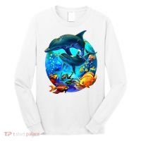 Dolphin Sea Life Save The Ocean Marine Biology Aquarium Long Sleeve Shirt thumb 0