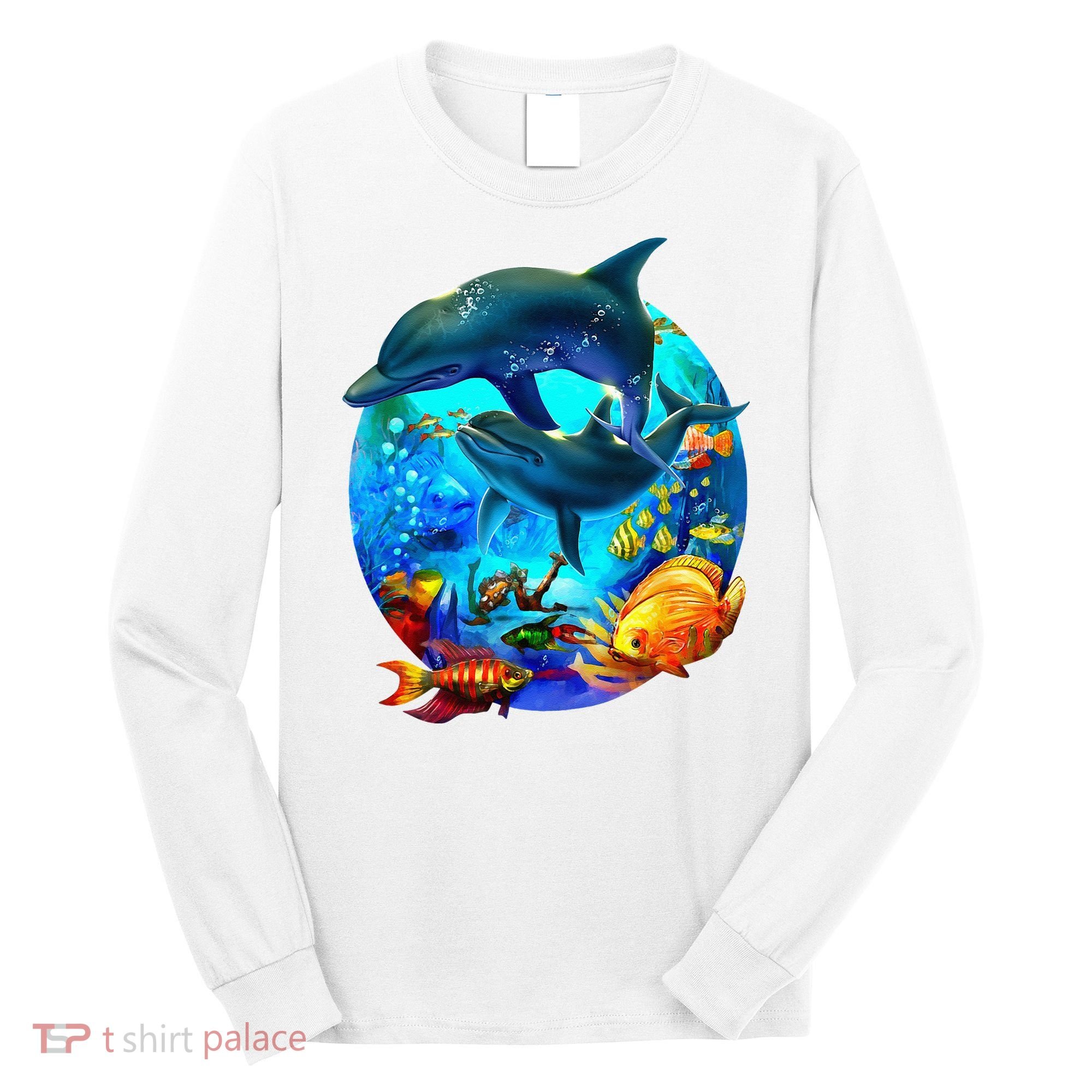Dolphin Sea Life Save The Ocean Marine Biology Aquarium Long Sleeve Shirt