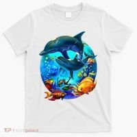 Dolphin Sea Life Save The Ocean Marine Biology Aquarium T-Shirt thumb 0