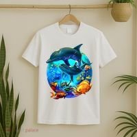 Dolphin Sea Life Save The Ocean Marine Biology Aquarium T-Shirt thumb 2