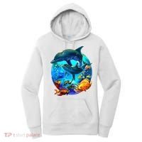Dolphin Sea Life Save The Ocean Marine Biology Aquarium Women's Hoodie thumb 0