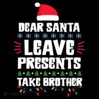 Dear Santa Leave Presents Take Brother Christmas Visor thumb 3