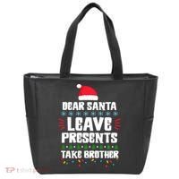 Dear Santa Leave Presents Take Brother Christmas Tote Bag thumb 0