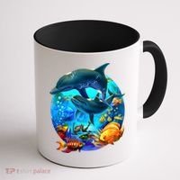 Dolphin Sea Life Save The Ocean Marine Biology Aquarium Gift Coffee Mug thumb 1