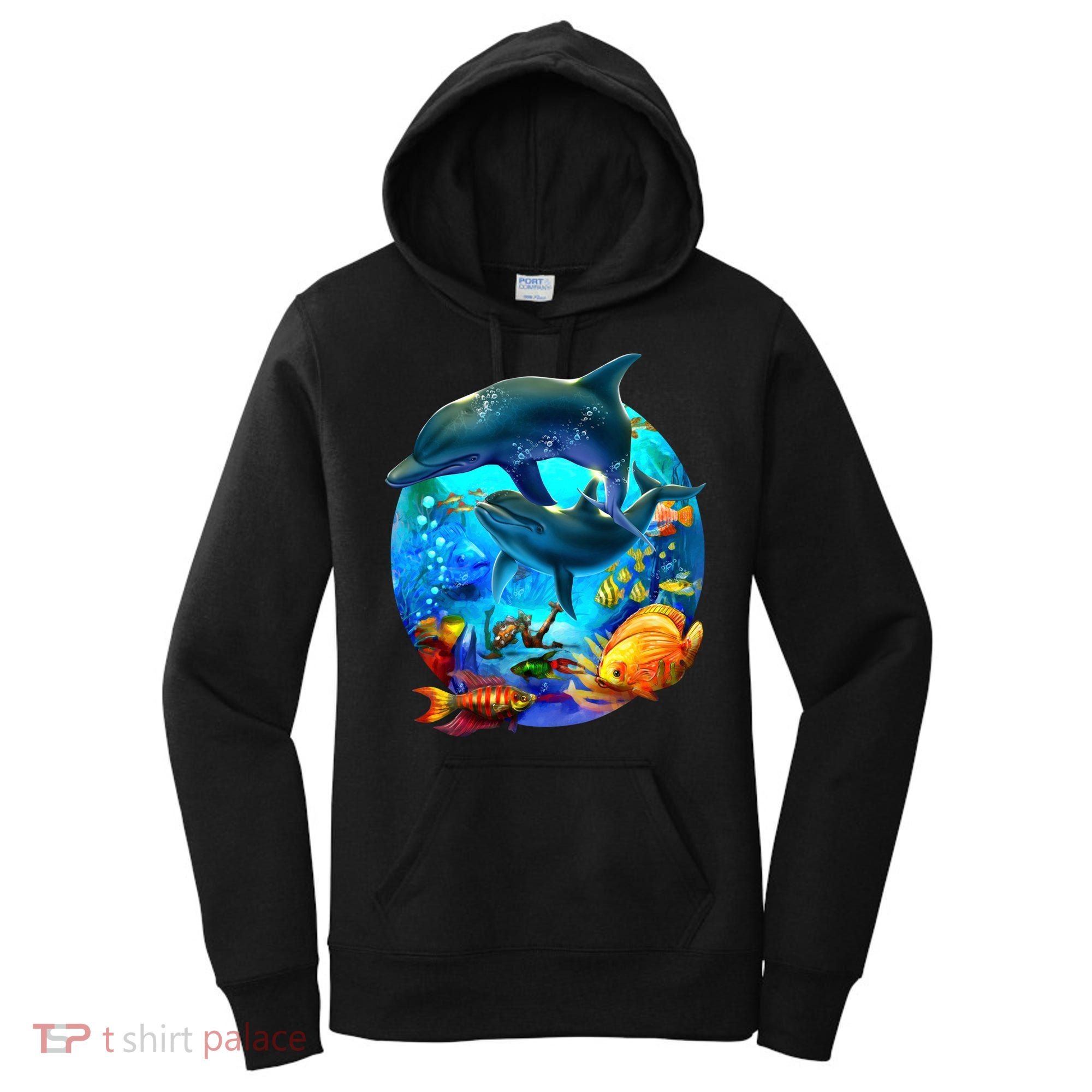 Dolphin Sea Life Save The Ocean Marine Biology Aquarium Gift Women's Hoodie