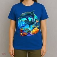 Dolphin Sea Life Save The Ocean Marine Biology Aquarium Gift T-Shirt thumb 4